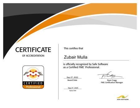 Zubair Mulla FME Certified Professional